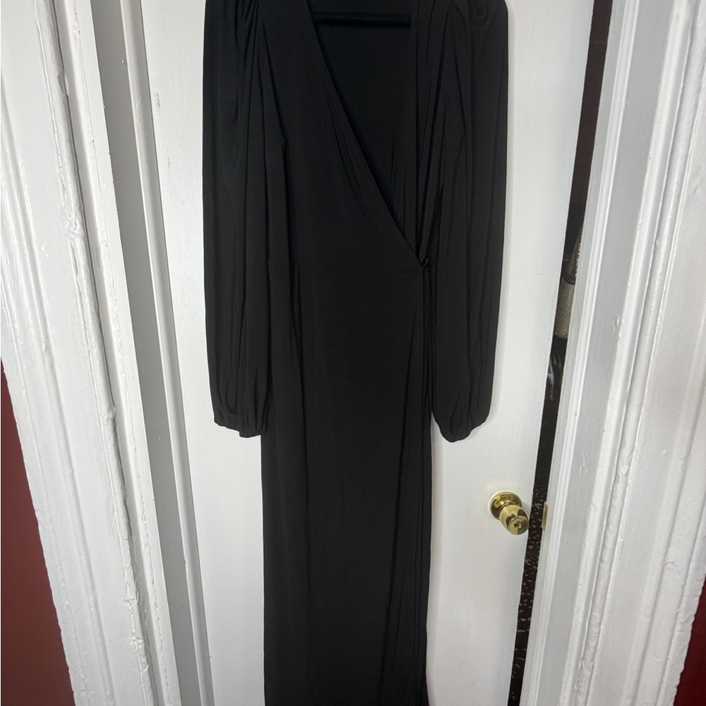 La femme en noir Micheline Pitt vixen black wrap dress size medium never worn - Picture 3 of 4